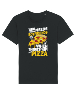 Who needs boyfriends when there's wifi and pizza Tricou mânecă scurtă Unisex Rocker