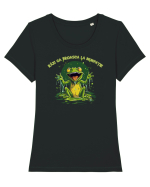 RAZI CA BROASCA LA INUNDATIE Tricou mânecă scurtă guler larg fitted Damă Expresser
