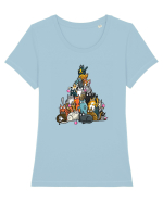Sărbătoarea felinelor Tricou mânecă scurtă guler larg fitted Damă Expresser