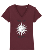 The sun Tricou mânecă scurtă guler V Damă Evoker