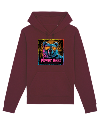 Retro Power Bear Burgundy