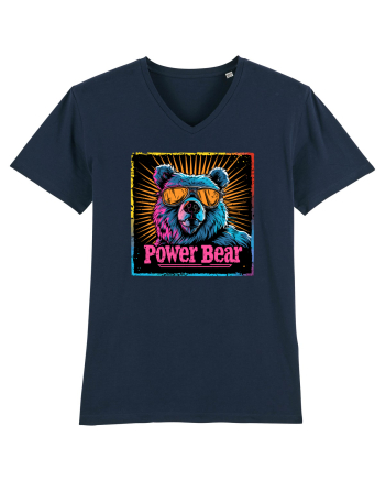 Retro Power Bear French Navy