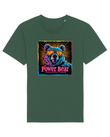 Retro Power Bear Bottle Green
