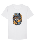 Rockstarul Tricou mânecă scurtă guler larg Bărbat Skater