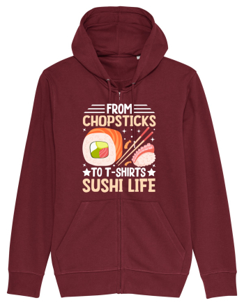 From Chopsticks to T-Shirts Sushi Life Burgundy