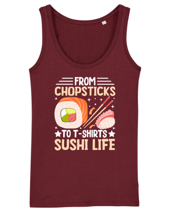 From Chopsticks to T-Shirts Sushi Life Burgundy