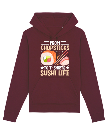 From Chopsticks to T-Shirts Sushi Life Burgundy