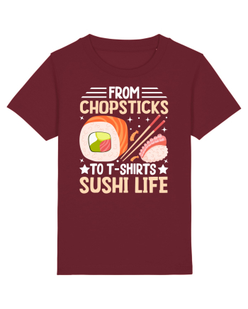 From Chopsticks to T-Shirts Sushi Life Burgundy