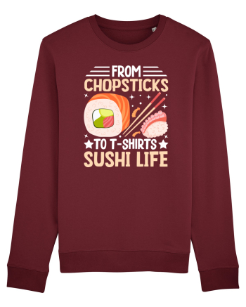 From Chopsticks to T-Shirts Sushi Life Burgundy