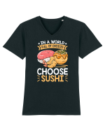 In a world full of choices, choose sushi Tricou mânecă scurtă guler V Bărbat Presenter