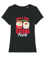 Raw & Real Sushi Feels Tricou mânecă scurtă guler larg fitted Damă Expresser
