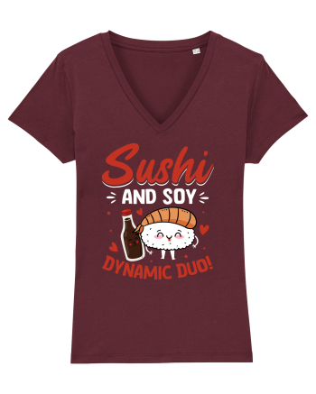 Sushi and Soy Dynamic Duo! Burgundy