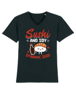 Sushi and Soy Dynamic Duo! Tricou mânecă scurtă guler V Bărbat Presenter