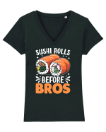 Sushi Rolls Before Bros Tricou mânecă scurtă guler V Damă Evoker