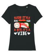 Sushi Style More Than a Bite, It's a Vibe Tricou mânecă scurtă guler larg fitted Damă Expresser