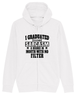 I Graduated University Of Sarcasm bk Hanorac cu fermoar Unisex Connector
