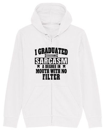 I Graduated University Of Sarcasm bk White