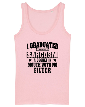 I Graduated University Of Sarcasm bk Cotton Pink