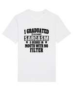 I Graduated University Of Sarcasm bk Tricou mânecă scurtă Unisex Rocker
