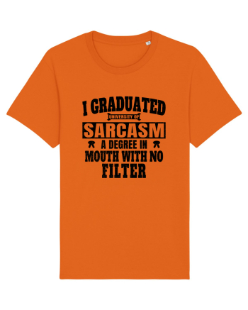 I Graduated University Of Sarcasm bk Bright Orange