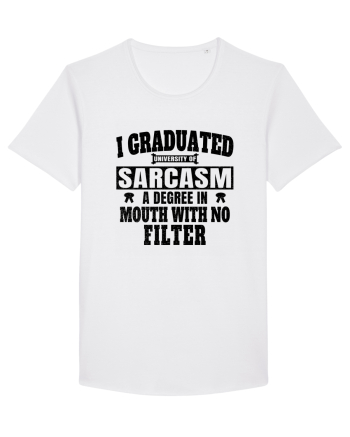 I Graduated University Of Sarcasm bk White