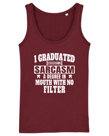 I Graduated University Of Sarcasm wh Burgundy