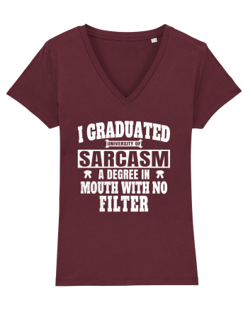 I Graduated University Of Sarcasm wh Burgundy