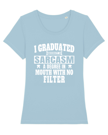 I Graduated University Of Sarcasm wh Sky Blue