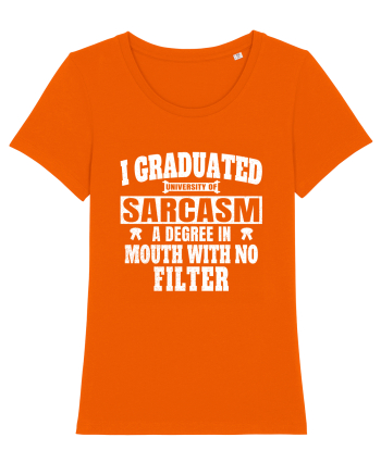 I Graduated University Of Sarcasm wh Bright Orange