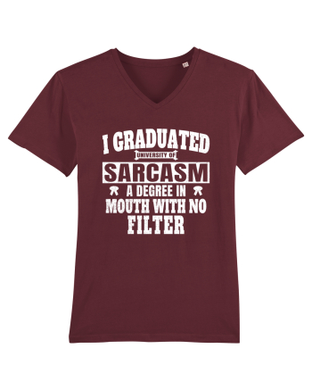 I Graduated University Of Sarcasm wh Burgundy