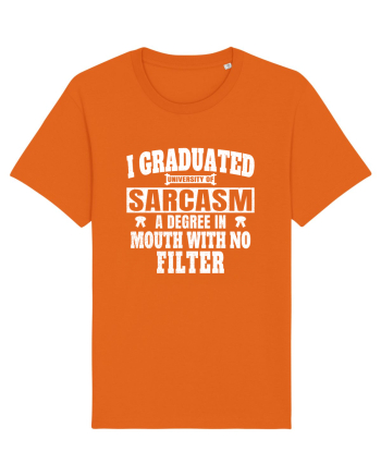I Graduated University Of Sarcasm wh Bright Orange