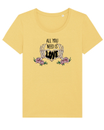 Anti Valentine Day - All you need is love Tricou mânecă scurtă guler larg fitted Damă Expresser