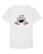 Anti Valentine Day - All you need is love Tricou mânecă scurtă guler larg Bărbat Skater