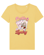 Anti Valentine Day - Feeling lucky Tricou mânecă scurtă guler larg fitted Damă Expresser