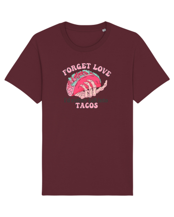 Anti Valentine Day - Forget love fall into tacos Burgundy