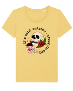 Anti Valentine Day - Its cold outside - like my heart Tricou mânecă scurtă guler larg fitted Damă Expresser