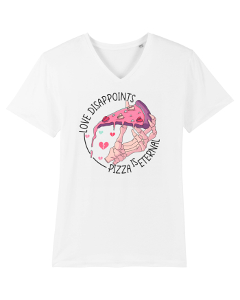 Anti Valentine Day - Love dissapoints, pizza is eternal White
