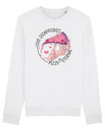 Anti Valentine Day - Love dissapoints, pizza is eternal Bluză mânecă lungă Unisex Rise