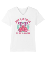 Anti Valentine Day - Love is in the air try not to breathe Tricou mânecă scurtă guler V Bărbat Presenter