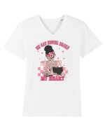 Anti Valentine Day - My cat never broke my heart Tricou mânecă scurtă guler V Bărbat Presenter