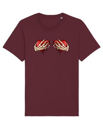 Anti Valentine Day - Ripped hearts Burgundy