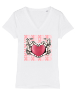 Anti Valentine Day - Your hands are holding my heart Tricou mânecă scurtă guler V Damă Evoker