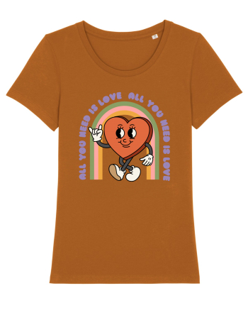 retro chic de Ziua Îndrăgostiților - All You Need Is Love And Rainbows Roasted Orange