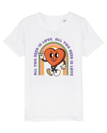 retro chic de Ziua Îndrăgostiților - All You Need Is Love And Rainbows White