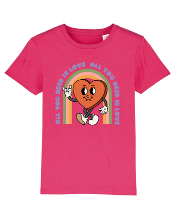 retro chic de Ziua Îndrăgostiților - All You Need Is Love And Rainbows Raspberry