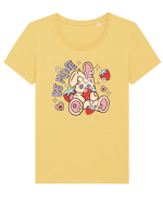 retro chic de Ziua Îndrăgostiților - Be Mine Or No Ones Tricou mânecă scurtă guler larg fitted Damă Expresser