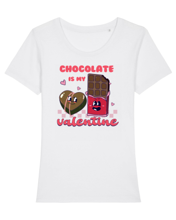 retro chic de Ziua Îndrăgostiților - Chocolate is my valentine White