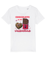 retro chic de Ziua Îndrăgostiților - Chocolate is my valentine Tricou mânecă scurtă  Copii Mini Creator