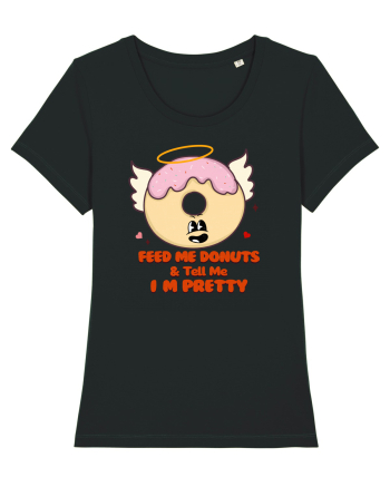 retro chic de Ziua Îndrăgostiților - Feed me donuts and tell me I am pretty Black