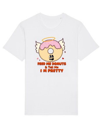 retro chic de Ziua Îndrăgostiților - Feed me donuts and tell me I am pretty White